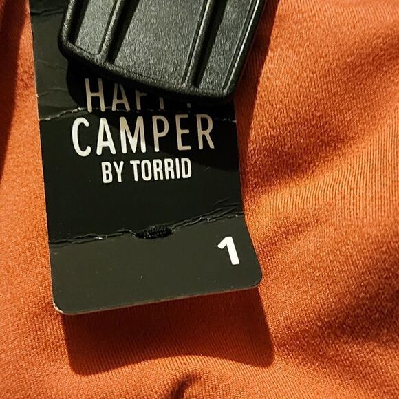 1X 14W 16W Torrid Pink Happy Camper Performance Bike Short 9" Pockets Stretch Ac - Picture 6 of 8